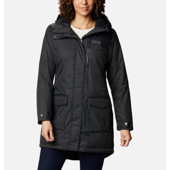 Columbia Mountain City Long, Chamarras Negros Para Mujer | 250476-NFD